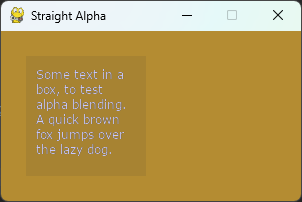 Example of Straight Alpha Composition